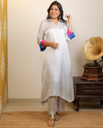 Silk Serenity-Silver Slate Co ords