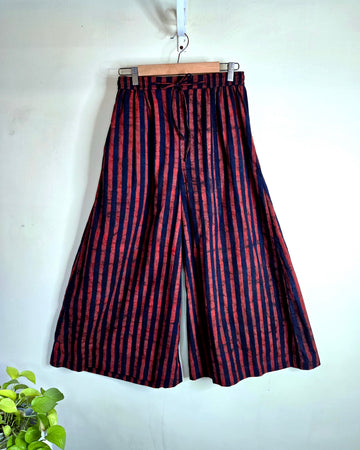 Dots n Matrix-Ajrakh Culottes Multicolor