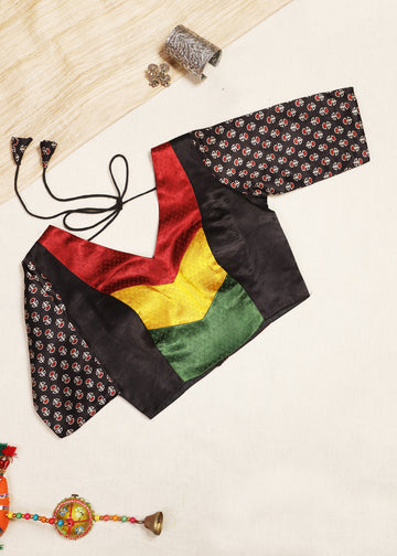 Navrang - Black Patch Work Blouse