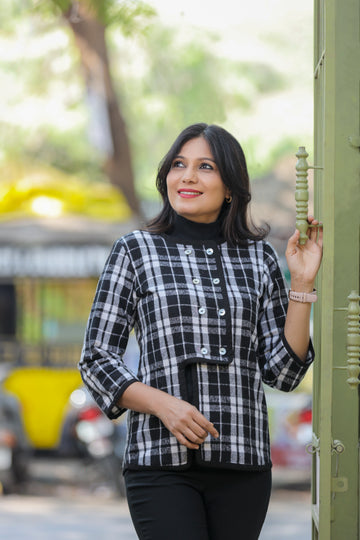 Cozy Plaids - Overlaping Jacket