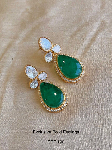 AD Doublet Earrings-Green