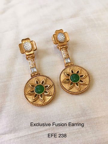 Round Statement Earring -Pearl