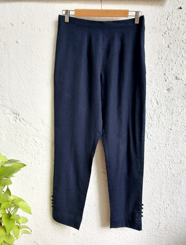Cotton Pants - Navy Blue