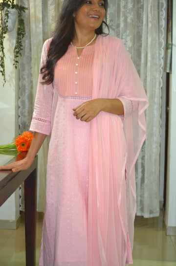 Chifforn Dupatta-Peach