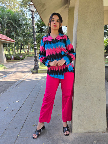 Handwoven Ikkat Coords-Pink