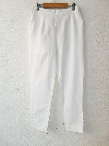 Cotton Pants- White - Label Aarti Chauhan
