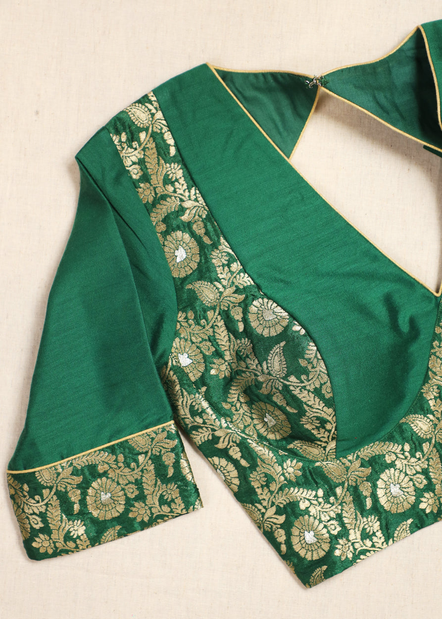 Manjusha-Green BanarasiBlouse