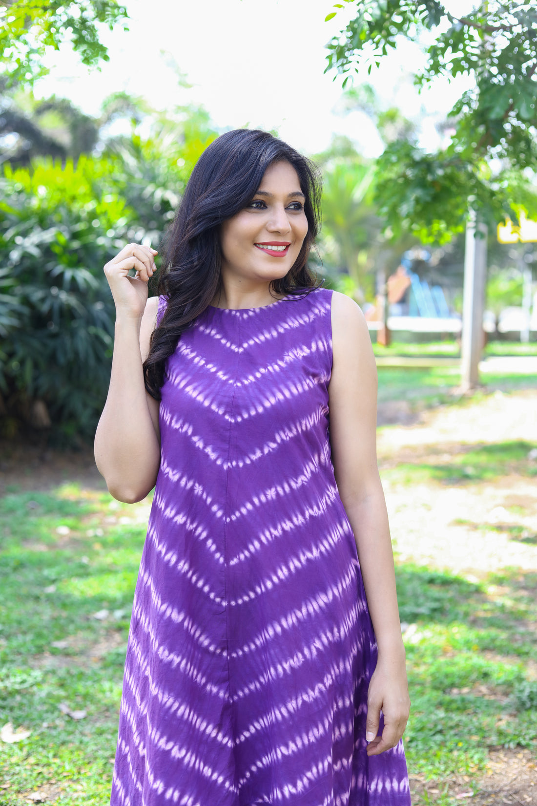 Color Splash' Shibori Dress Purple