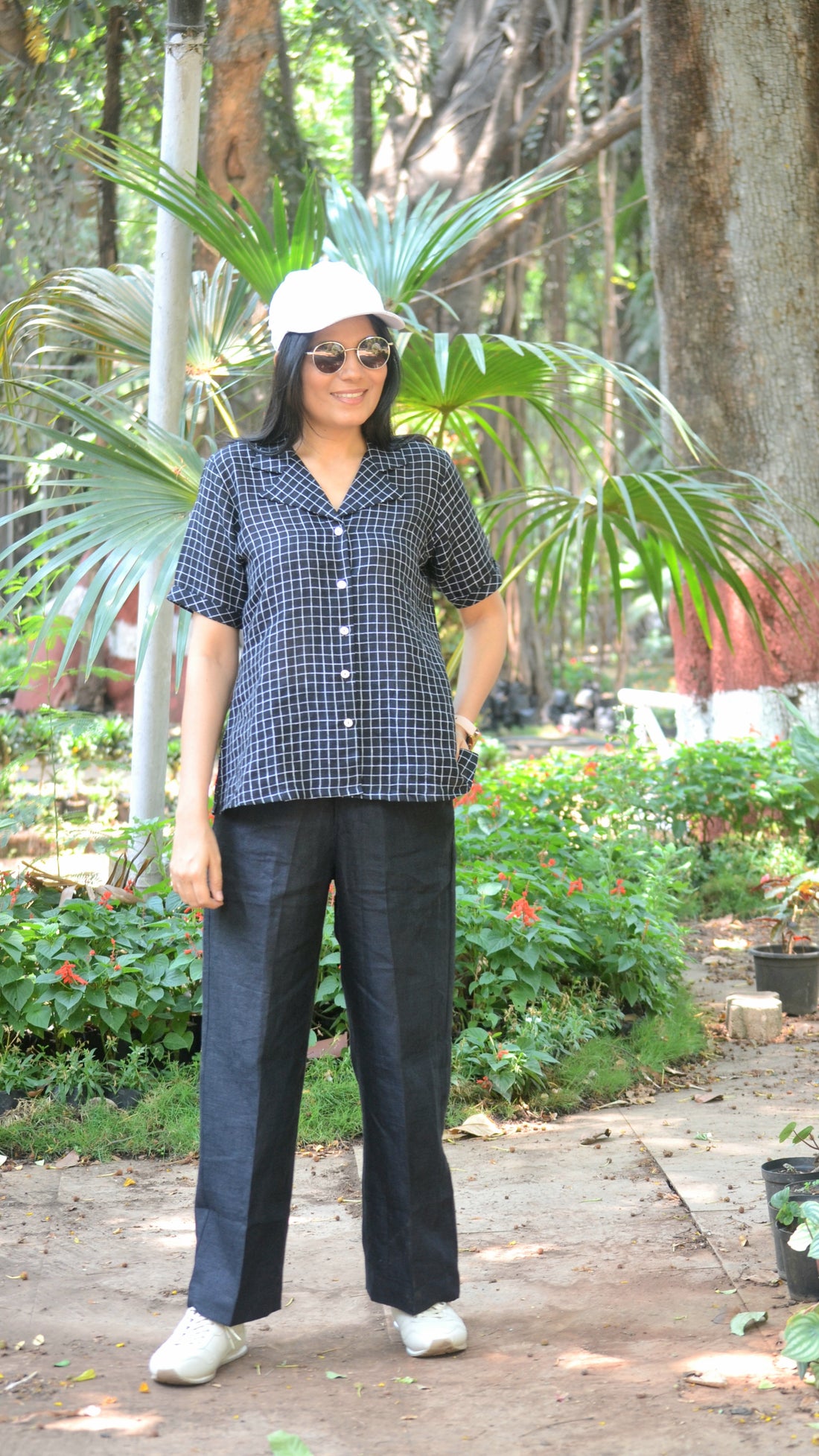 Crisp n Cool'-Pure Linen Shirt Black