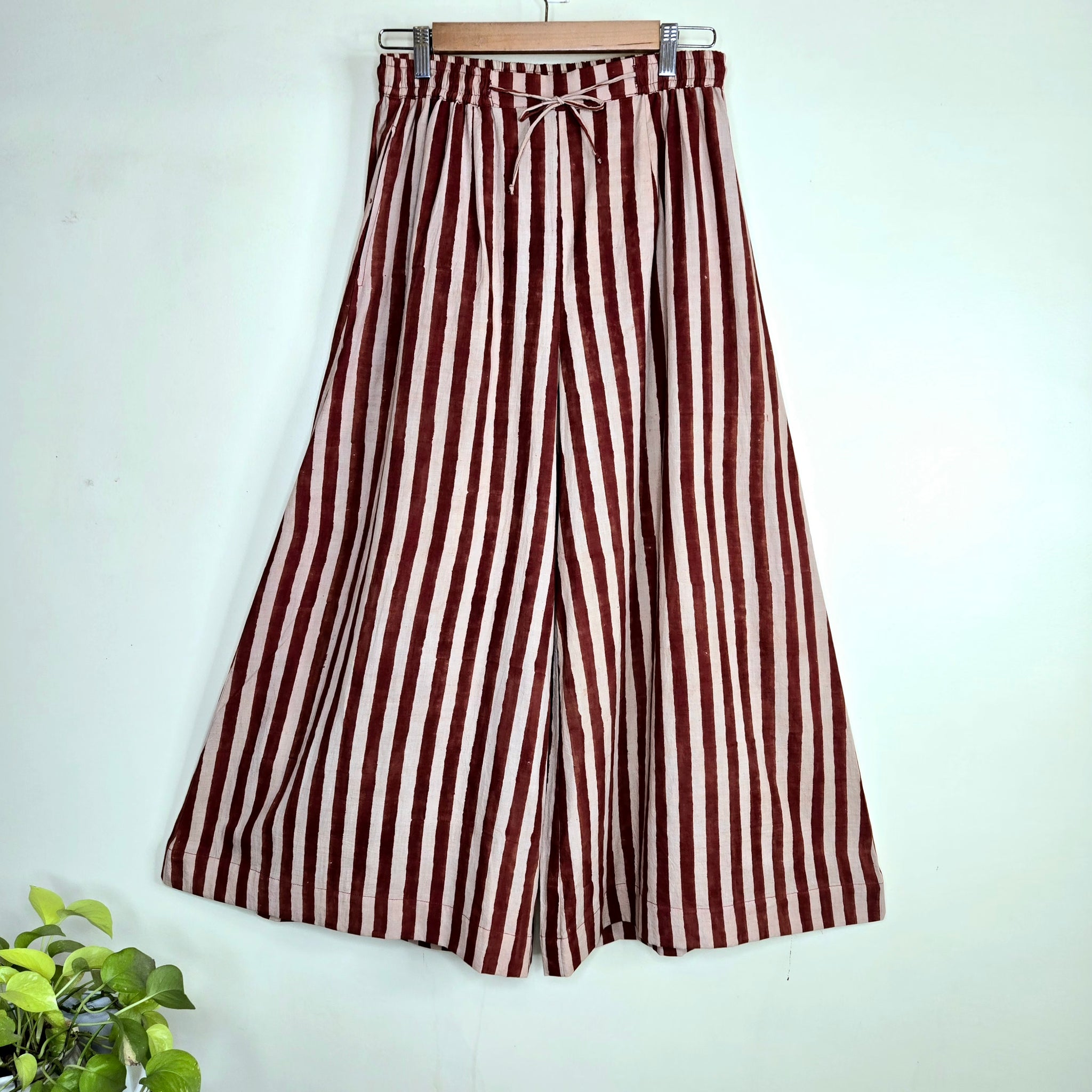 Dots n Matrix-Ajrakh Culottes Rust