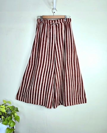 Dots n Matrix-Ajrakh Culottes Rust