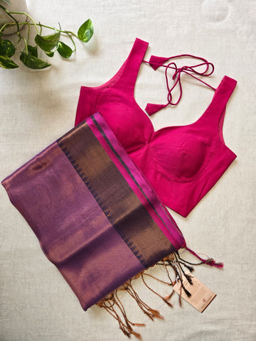 Mul Tissue Saree - Lilac