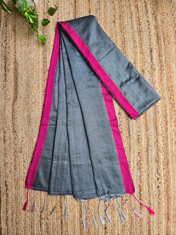 Mul Tissue Saree - Grey