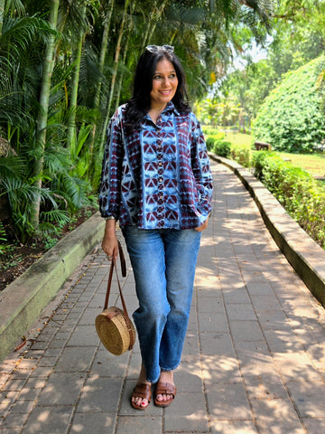Dabu Ajrakh Box Fit Shirt