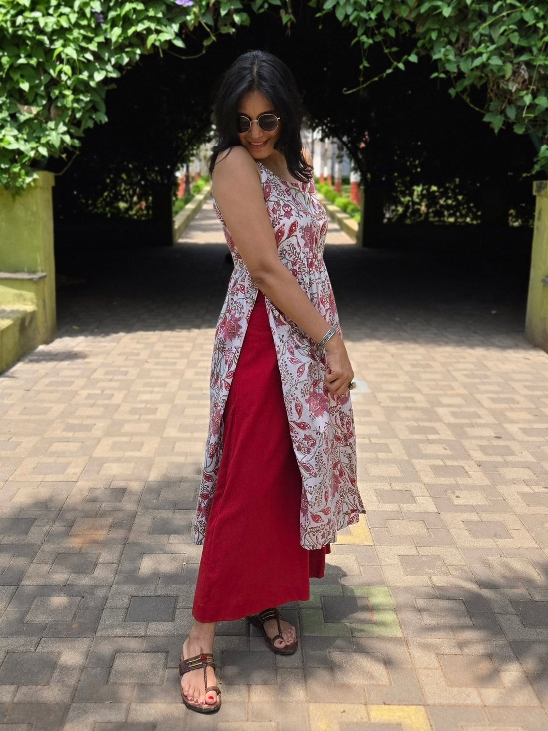 Gulmohar Kurti - White
