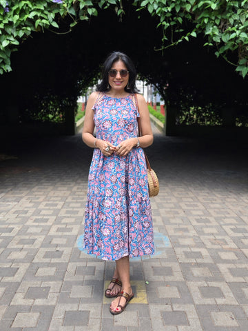 Gulmohar Dress - Blue