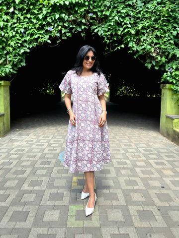 Gulmohar Dress - Mauve