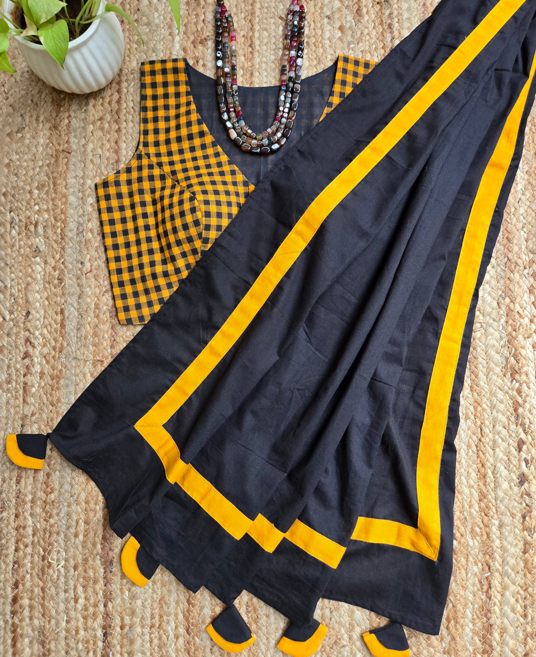 Checkmate - Handloom Blouse Yellow
