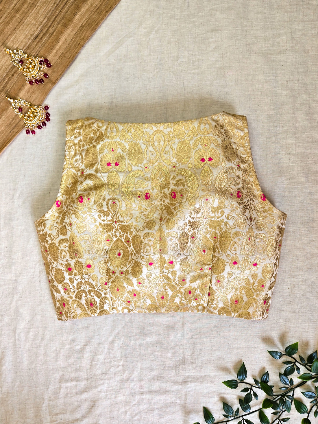 Kanak - Banarasi Kinkhab Blouse ( Sleeveless )