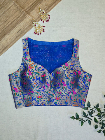 Mayura - Paithani Blouse Blue