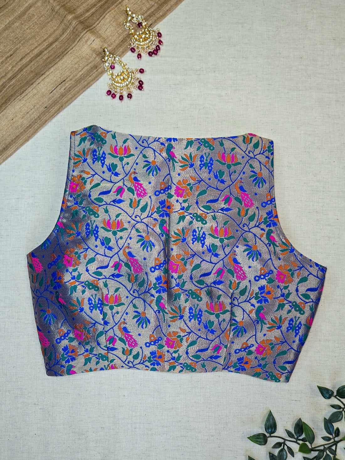 Mayura - Paithani Blouse Blue