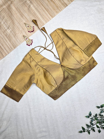 Noor - Golden Tissue Silk Blouse