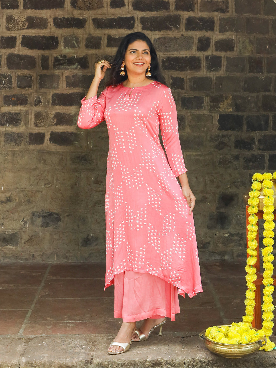 Rangrez-Modal Silk Peach Cullote