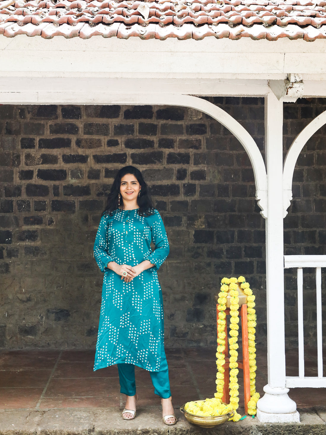 Rangrez-Modal Silk Rama Green Pant