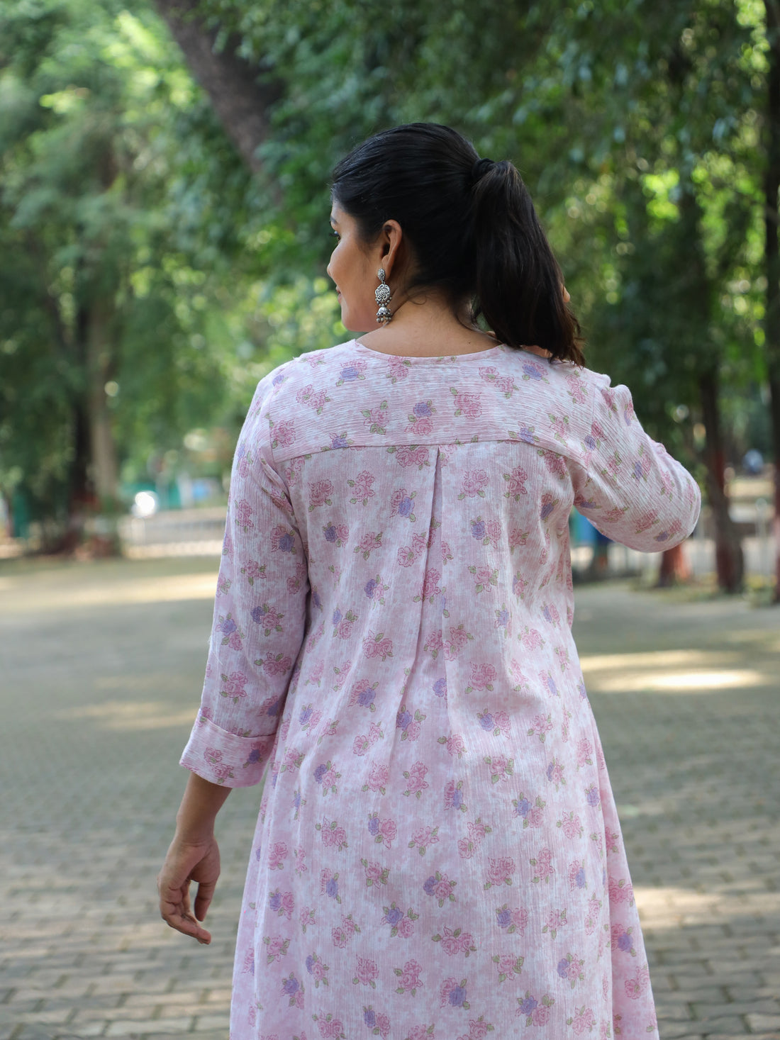 Gulzar- Crushed Cotton Coords Pink