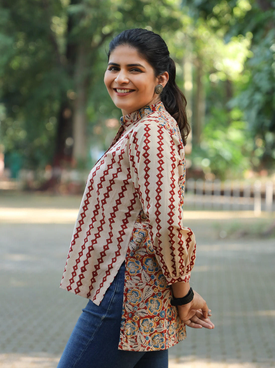 Arja-Ajrakh & Kalamkari Shirt