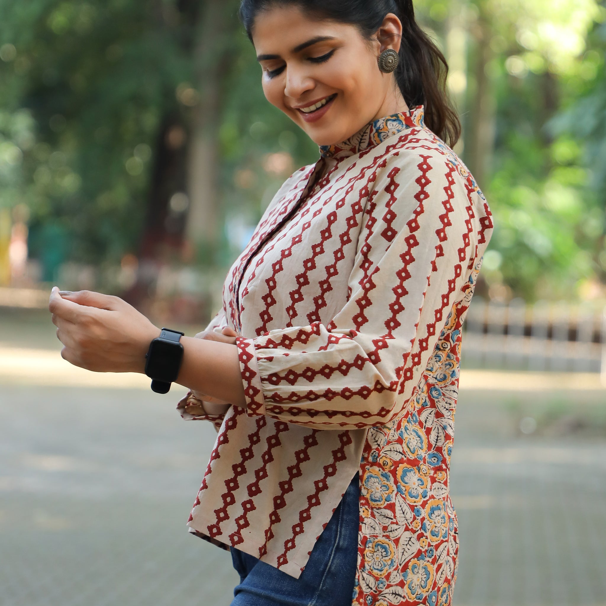Arja-Ajrakh & Kalamkari Shirt