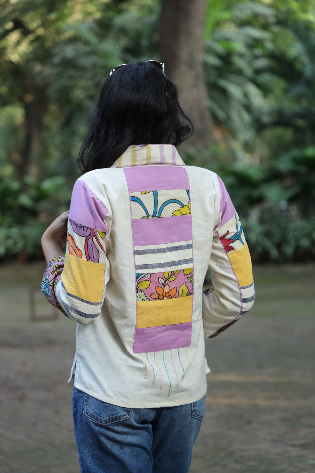 Stitched Stories- Handloom Top Off White