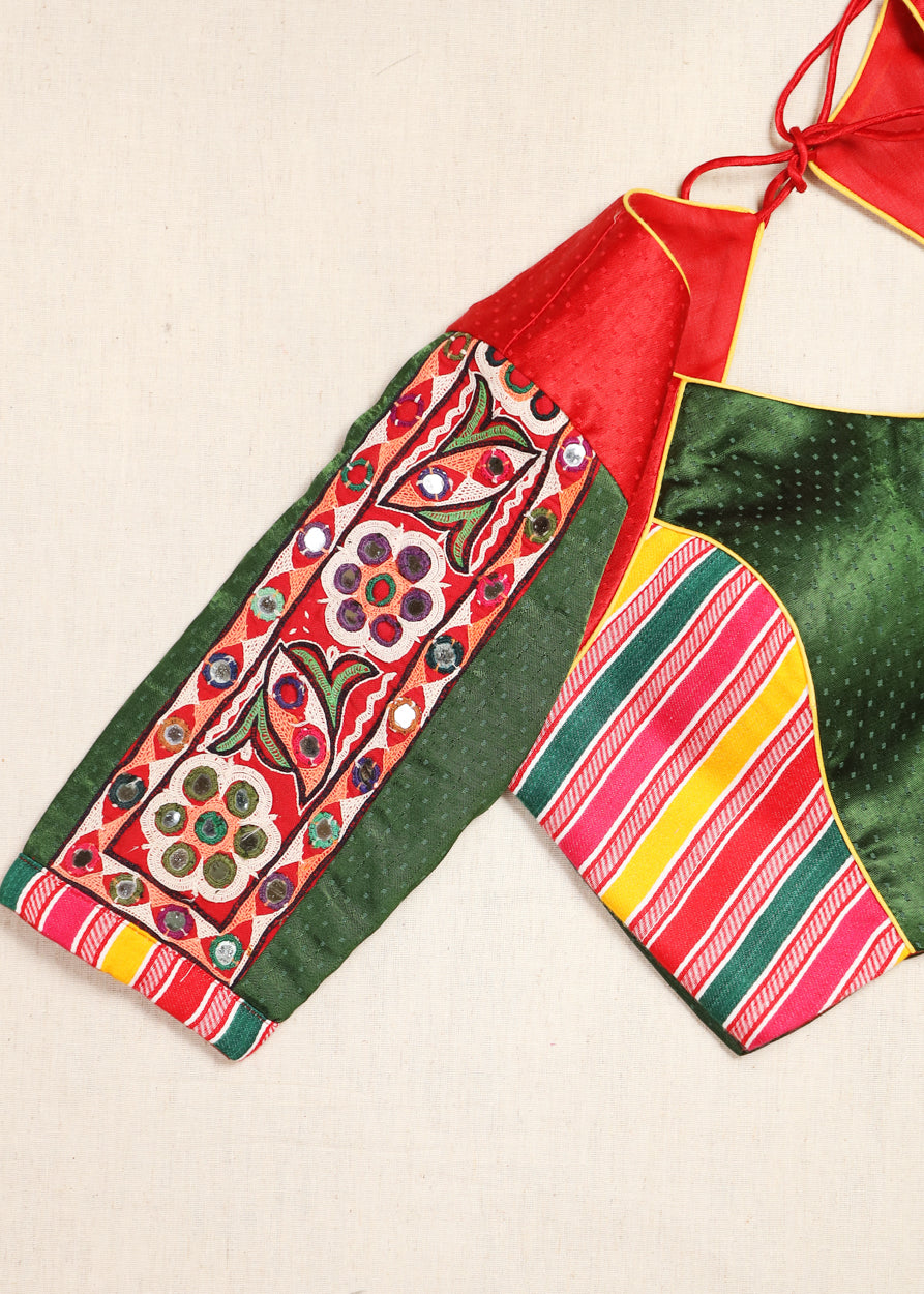 Navrang Mashroo Silk Kutchhi Blouse