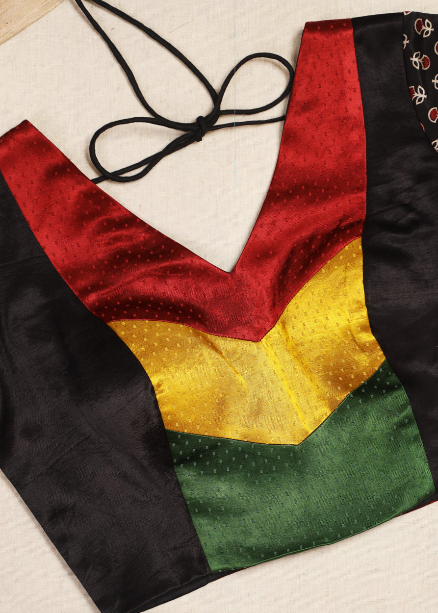 Navrang - Black Patch Work Blouse