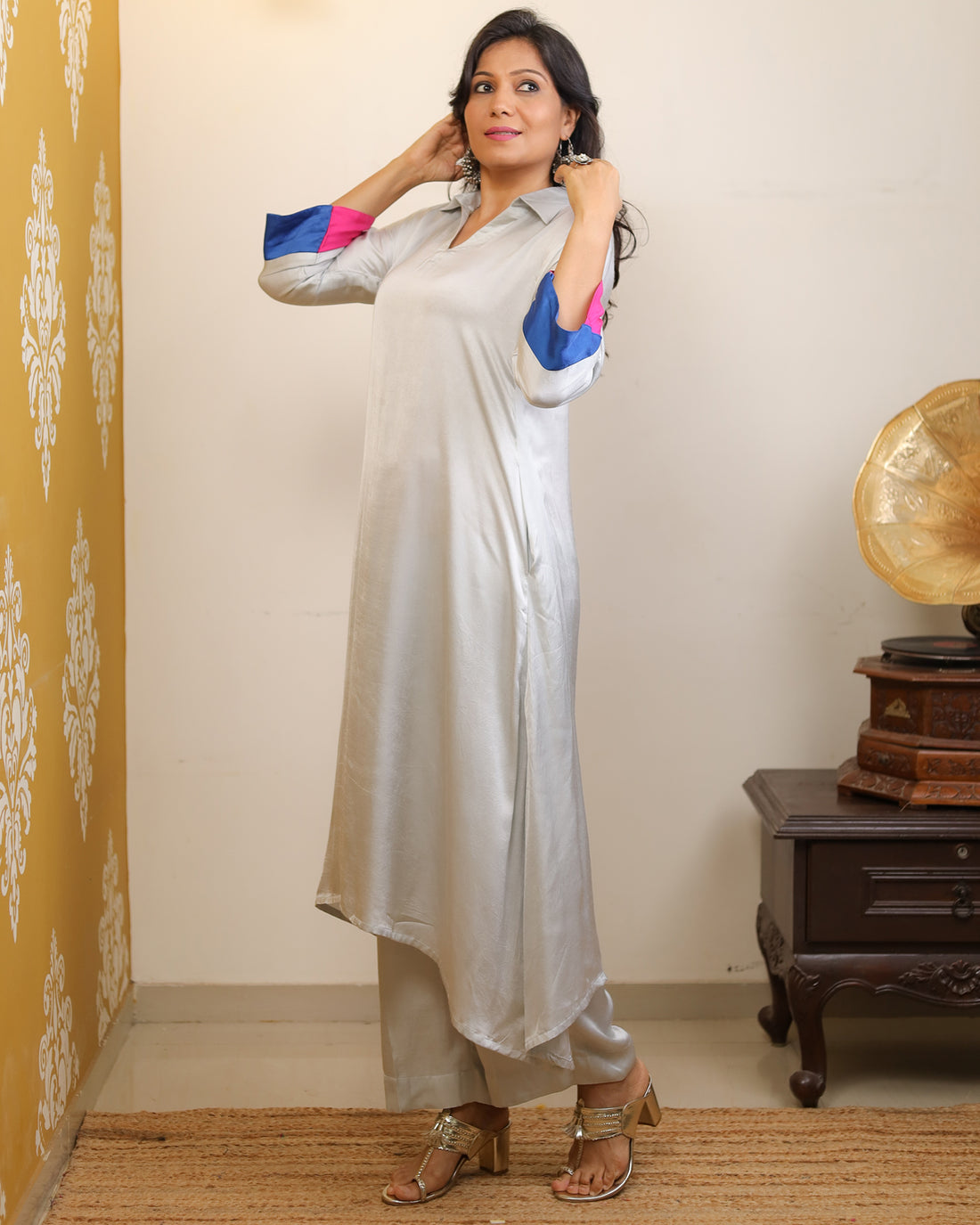 Silk Serenity-Silver Slate Co ords