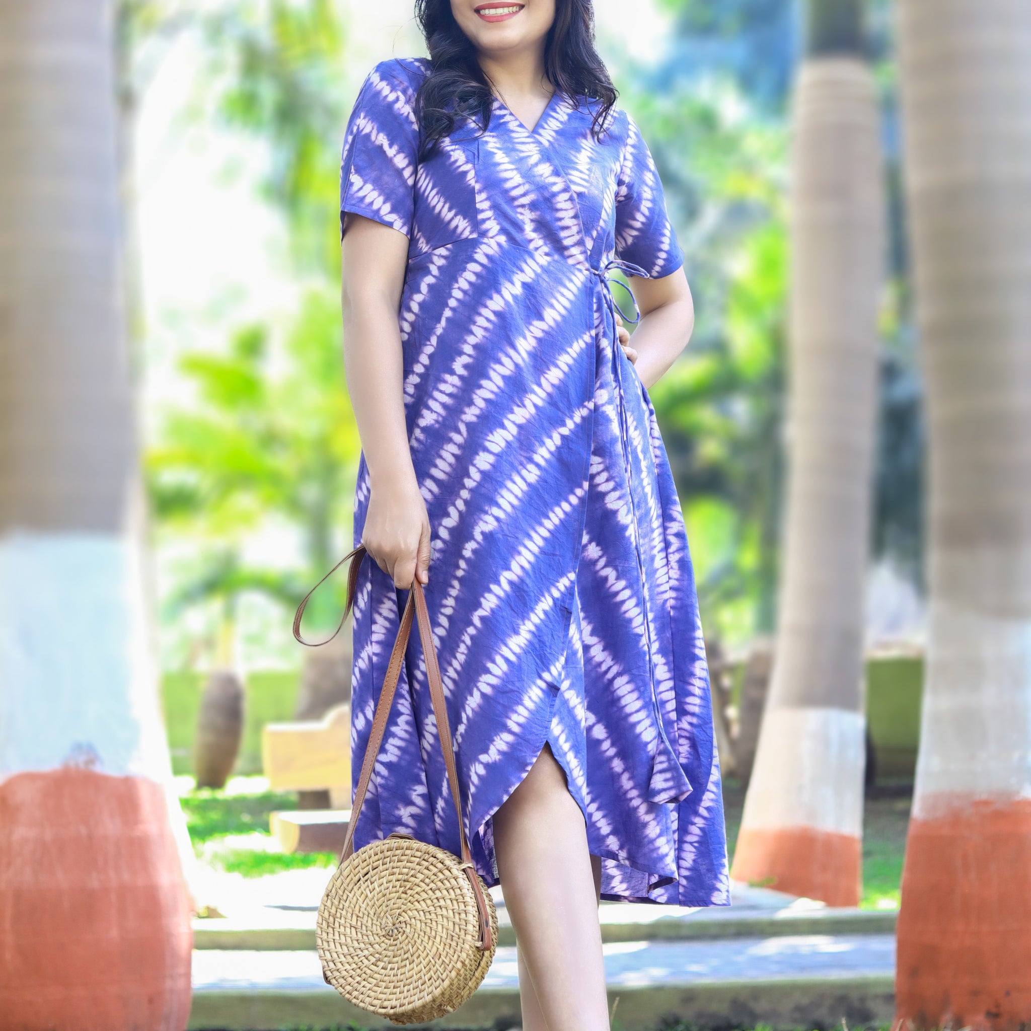 Color Splash-Shibori Dress Blue