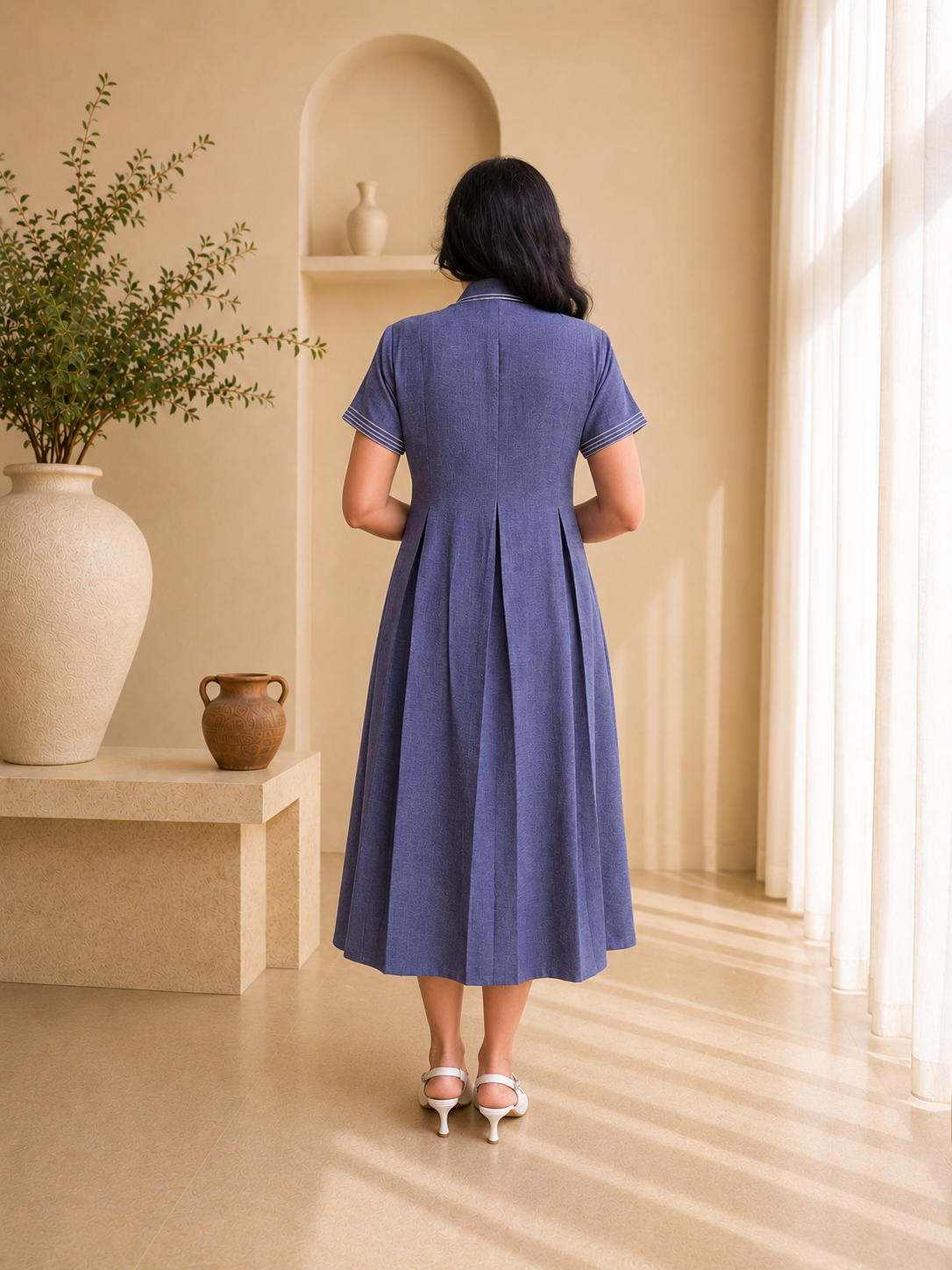 Denim Lite - Pleated Dress