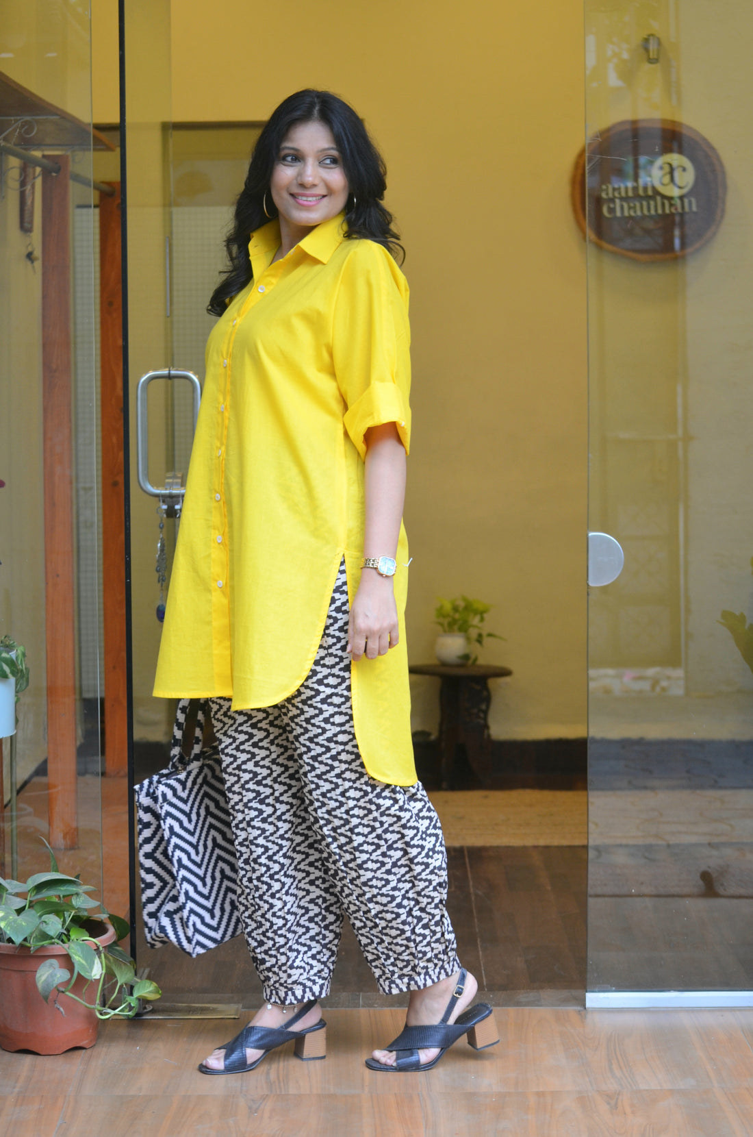 Solid Comfort Fit Shirt - Yellow