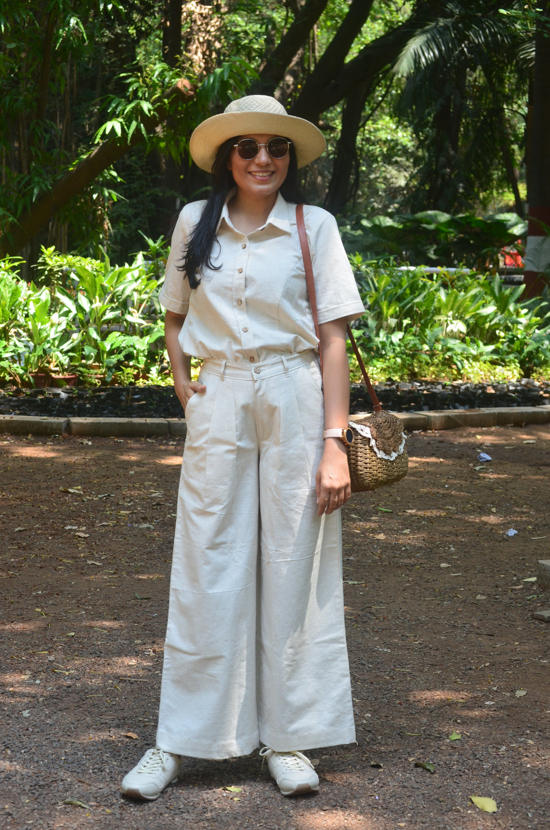 Beige Cotton Trousers