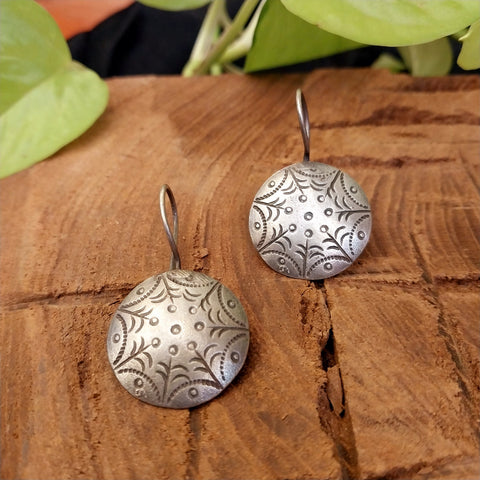 Antique Silver Look Alike Earrings - 1