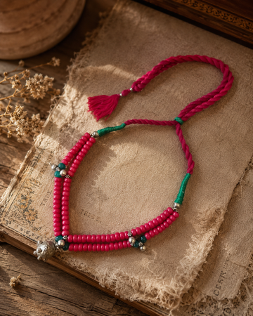 Bohemian Fusion Jewellry - Double Layered Beaded Necklace