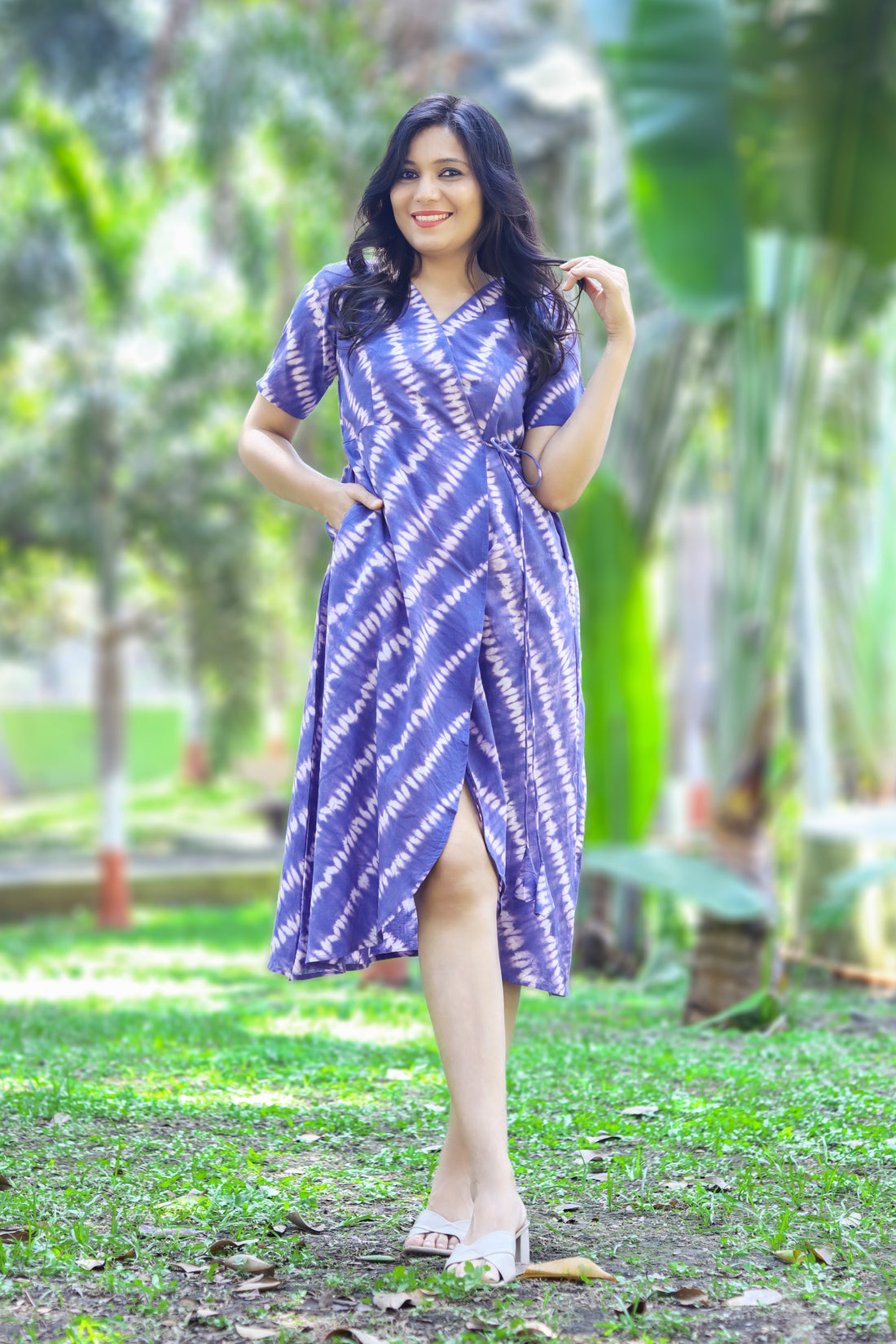 Color Splash-Shibori Dress Blue