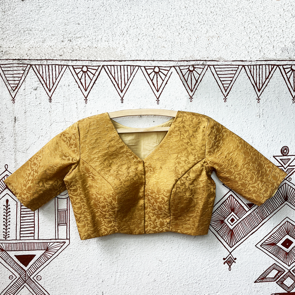 Suhana- Golden Brocade Blouse