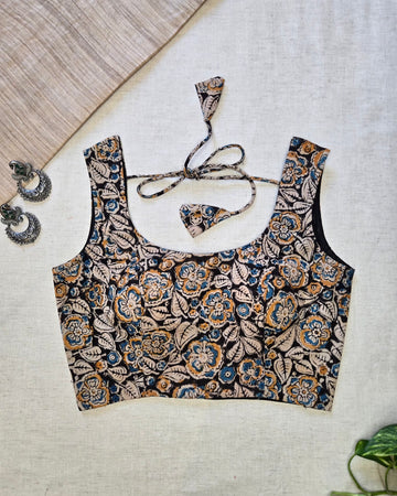 Kalakriti-Kalamkari Blouse Black