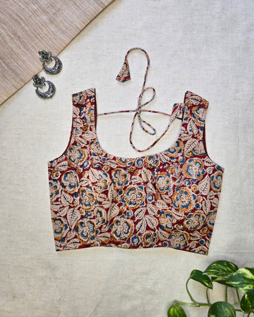 Kalakriti-Kalamkari Blouse Rust