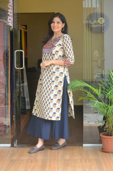 Bagru Print Kali Kurti