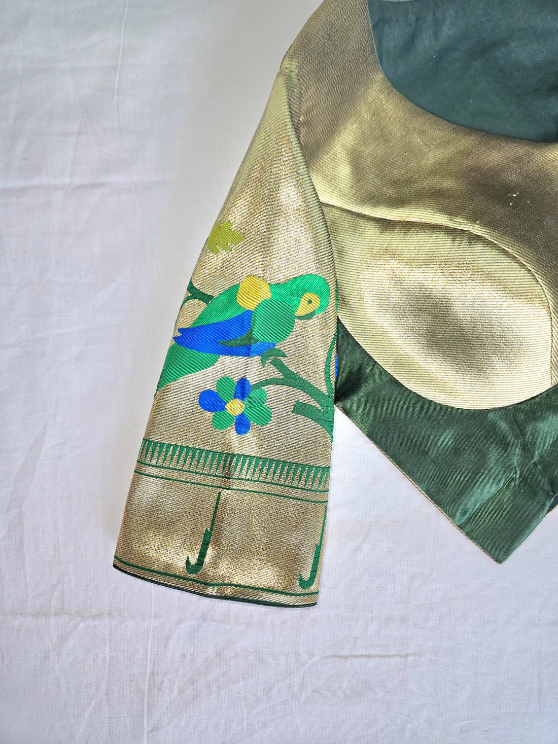 Mayura Paithani Silk Blouse - Green