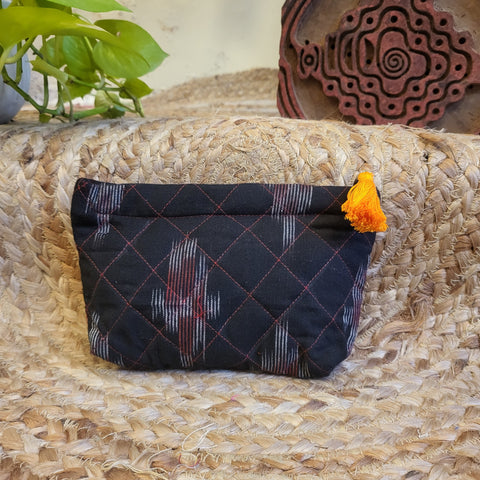 Quilted Makeup Pouch/Utility Pouch Black5