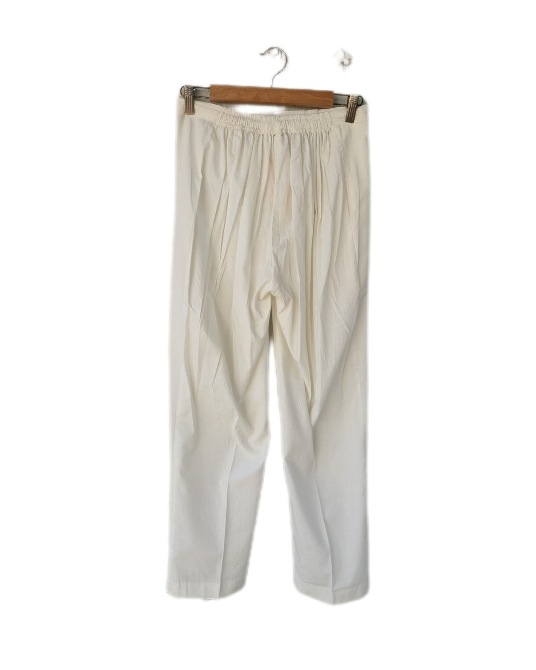 "Sukoon"Cotton Trousers - White
