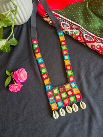 Banjara Tribe Mirror Work Necklace - Multicolor